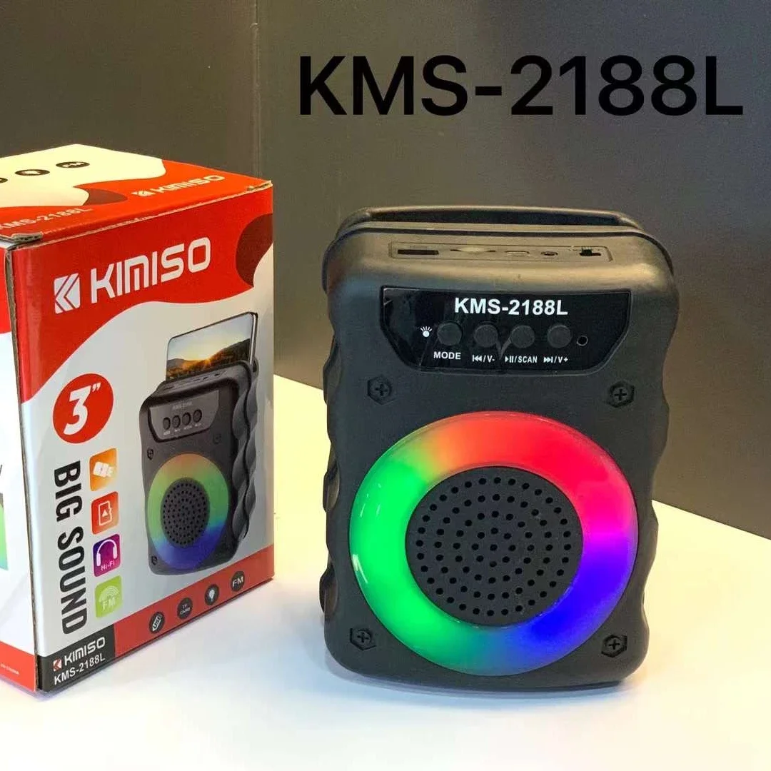 

KIMISO KMS-2188L Black 3 Inches Karaoke Wireless Mp3 Subwoofer Portable Speaker With Radio