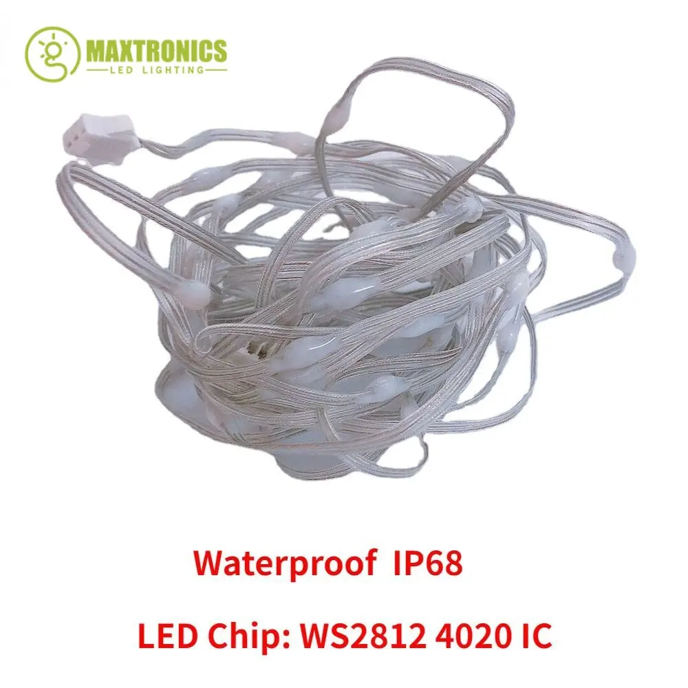 New WS2812B 2812 LED Fairy Light LED Full Color Light 5050 RGB WS2811 IC 50 Pixels Pre-Soldered Built-in String Lighting 5V DC