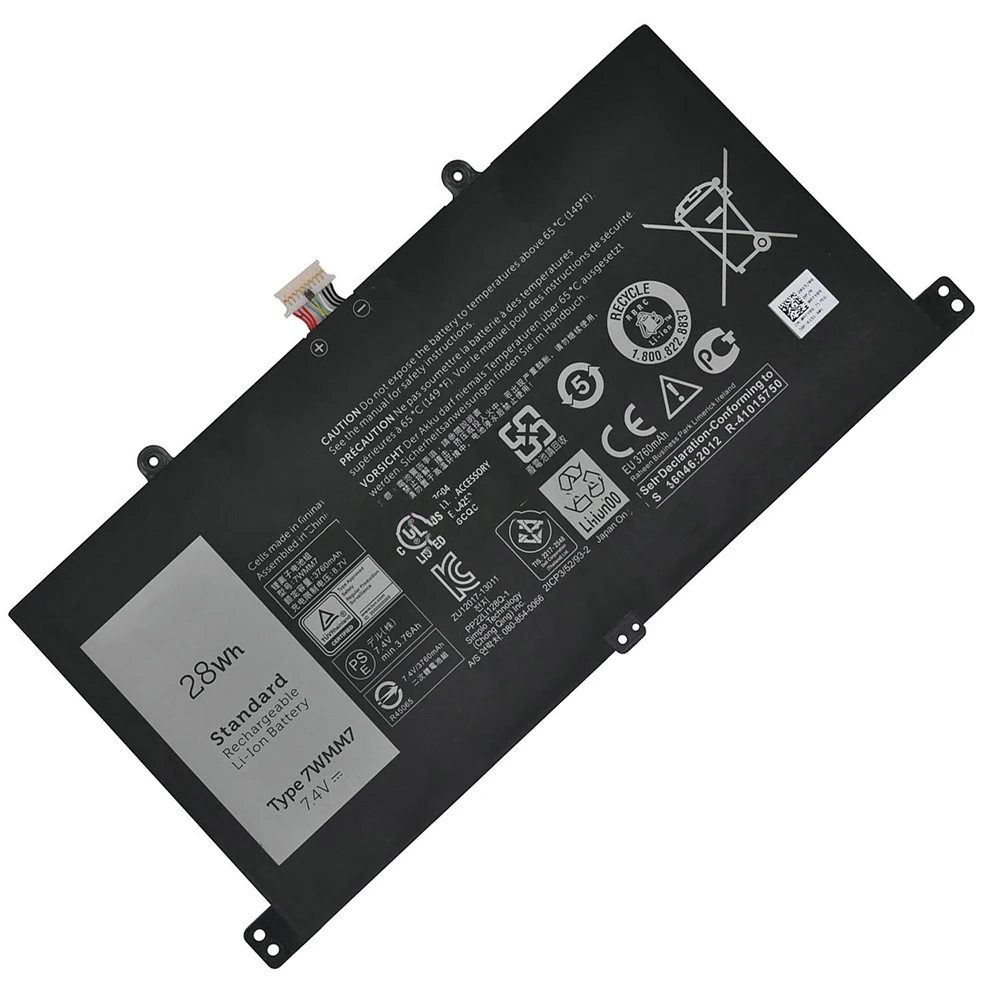 Imagem -03 - Original Genuinos 7wmm7 74 v 28wh Batería Del Ordenador Portátil para Dell Venue 11 Pro Dock D1r74 dl 011301 -plp22g01 cp 305193 l1 l1