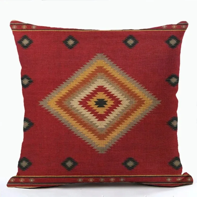 Geometric Home Decor Moroccan Ethnic Bohemian Cushion Cover Office Sofa Pillow Cover Outdoor Camping Hug Pillow Cover view 6