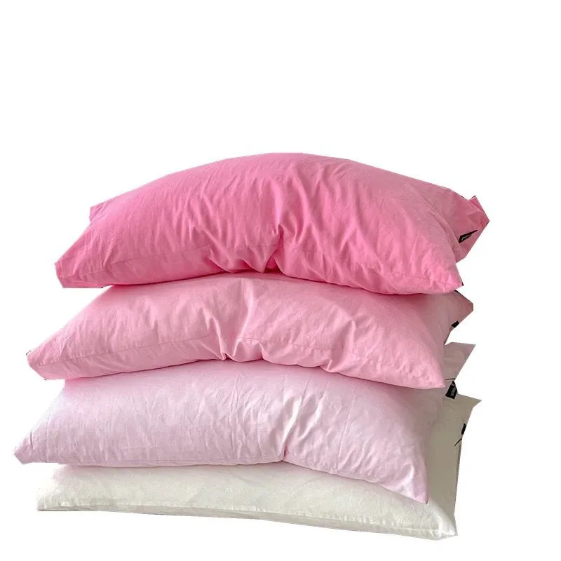 48*74cm Pillowcase Solid Color 100% Cotton Washed Versatile Home Decor Pillowcase Dropshipping MOOJOU