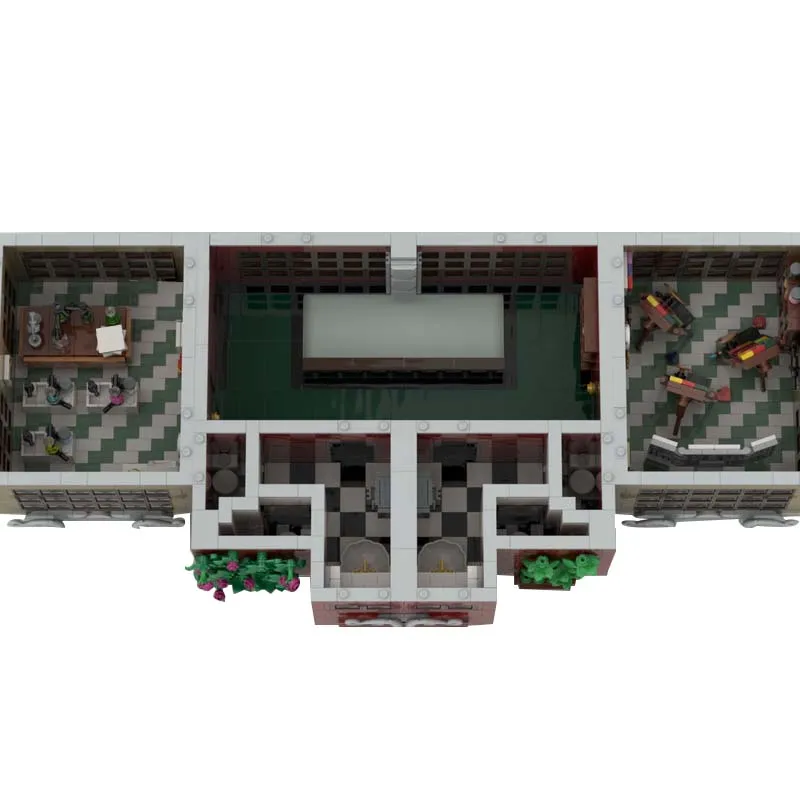 8331 PCS City Street School MOC Aanpasbare Modulaire Bouwsteen Educatief Populair Ontwerp Technologie DIY Montage Speelgoed Cadeau