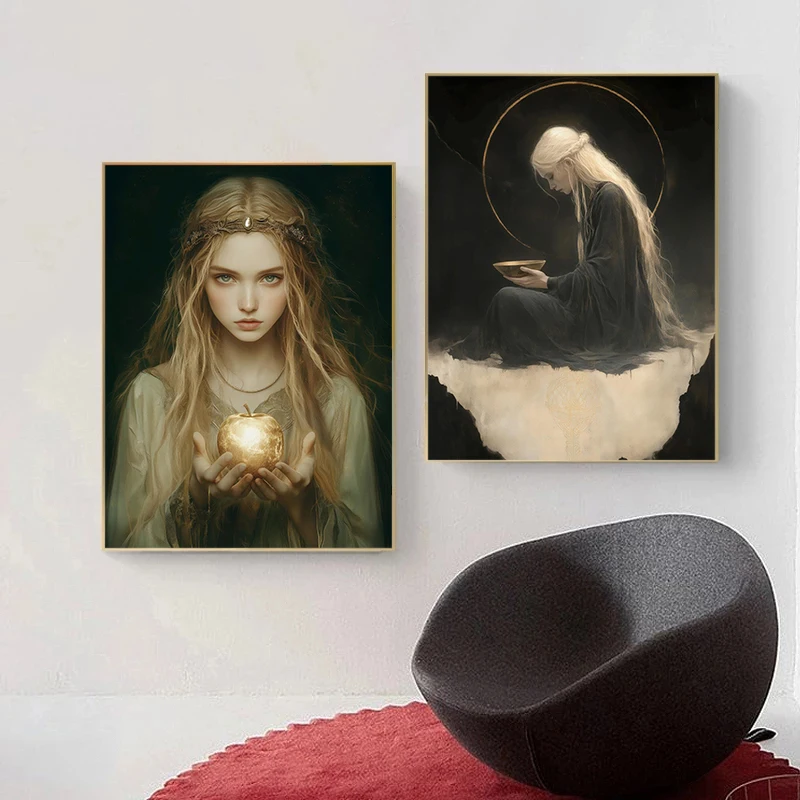 Portrait Art Posters Of Greek Mythological Goddesses Of Magic And Wizards Canvas Printing Cafes Gallerie Home Room Wall Decor