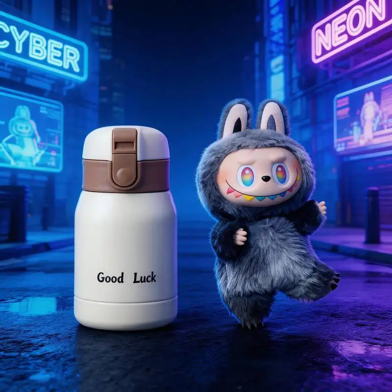 

POP MART THE MONSTERS Forward High Energy Series LABUBU: Компактная вакуумная кружка-термос для сумки/рюкзака