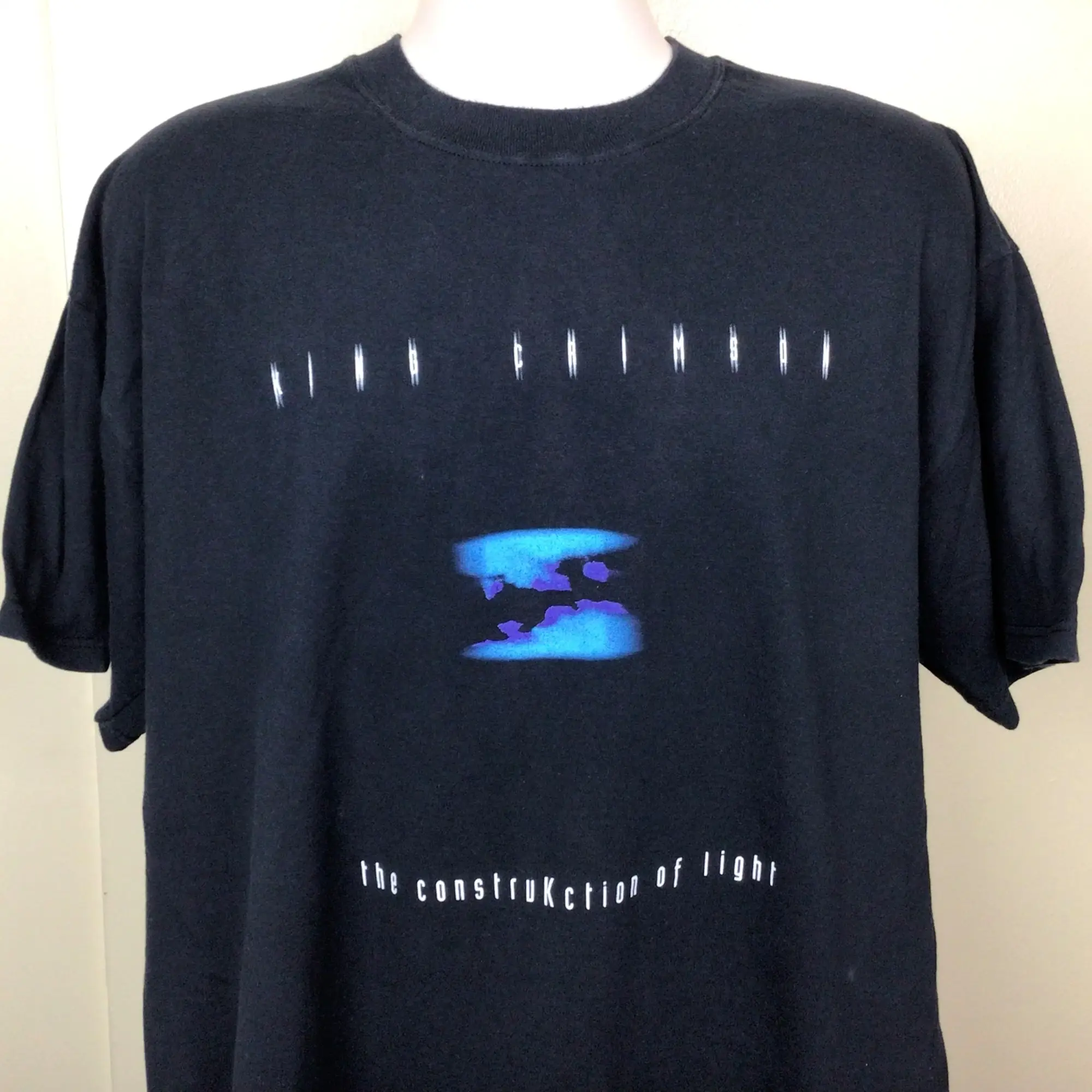 Vtg 2000 King Crimson Construkction Of Light Concert TShirt Black XL Progressive Prog Rock Robert Fripp