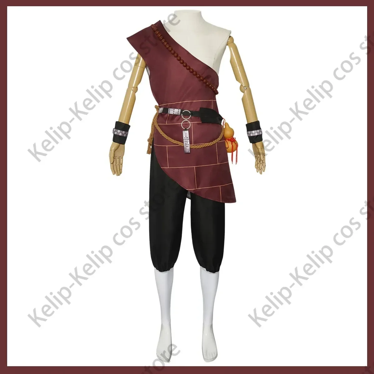 

2024 New Game Black Myth: Wukong Black Wind King Cosplay Costume Coffee Color Tops Uniform Full Set Man Carnival Halloween Suit