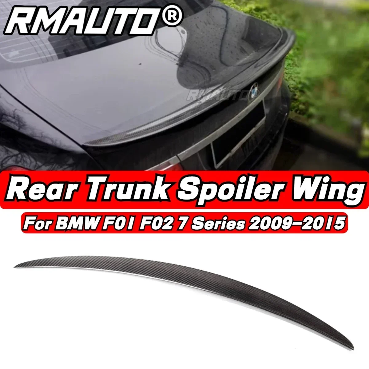 F01 Spoiler Real Carbon Fiber Rear Trunk Spoiler Wing For BMW F01 F02 7 Series 2009-2015 Wing Spoiler Car Accessories Body Kit