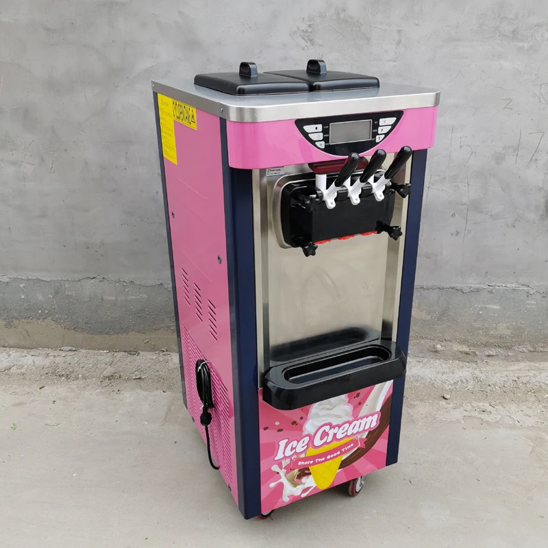 Soft Ice Cream Machine Commercial Fully Automatic Stainless Steel 220V/110V Vertical Sundae Refrigeration Equipments Cone Maker