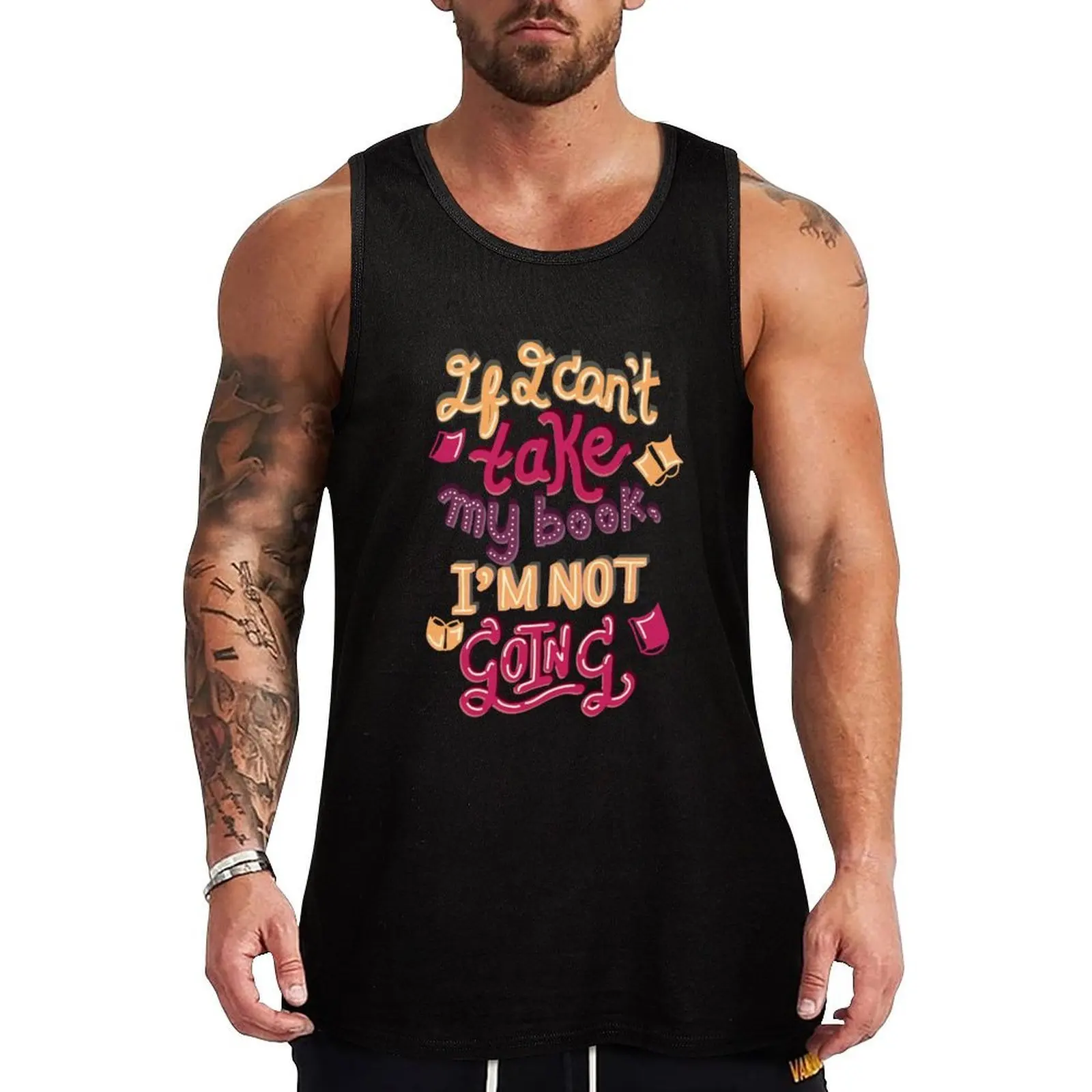 If I Can't Take My Book, I'm Not Going Tank Top Soft Casual Tank Top Loose Sleeveless Everyday Shirt