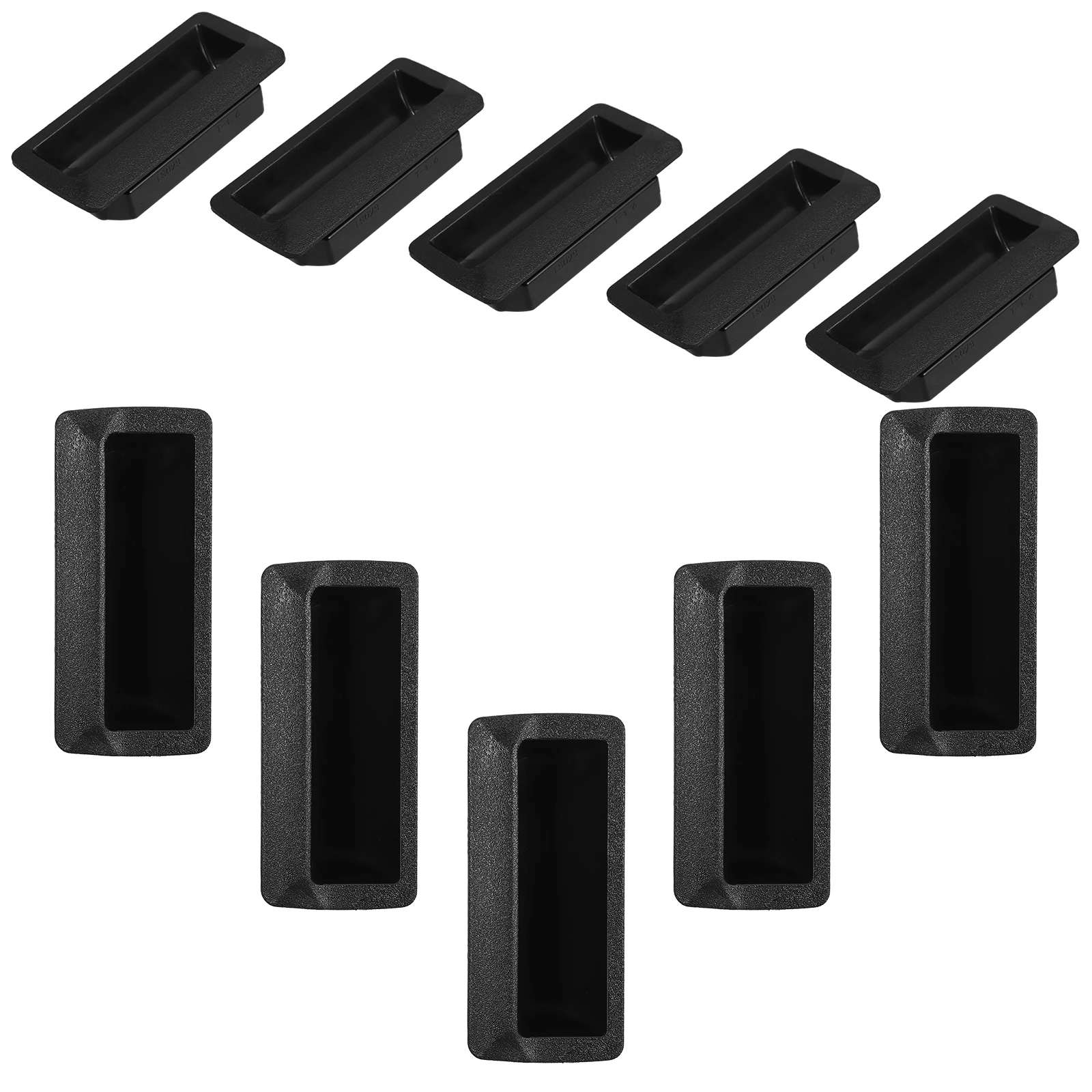 

10pcs Cabinet Door H Black Knobs Adhesive Pulls ABS Modern Drawer Pulls Door Knobs Industrial Grade Security Elegant