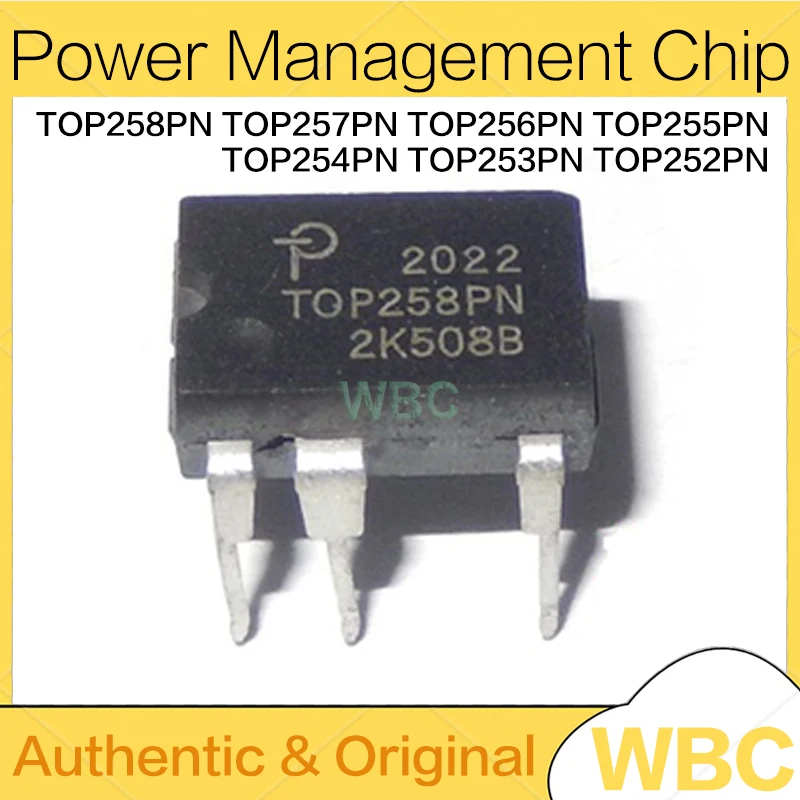 10Pcs/Lot LCD Power IC Chip TOP258PN TOP257PN TOP256PN TOP255PN TOP254PN TOP253PN TOP252PN DIP-7 Power Management Chip Original