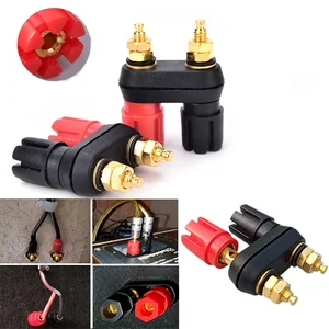 Speaker Banana Plug Binding Post Terminal Connector Banana Socket Dual Female Banana Plug for Speaker Amplifier