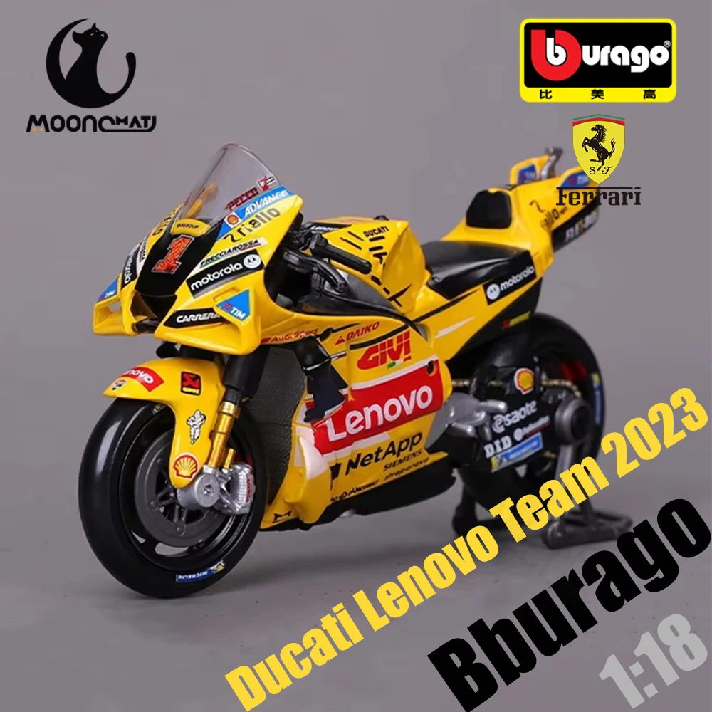 

New Maisto 1:18 Ducati Lenovo Team 2023 Misano Livery Champion Moto Ducati Lenovo Team 2023 MotoGP Champion #1 #23 Die Cast Toy