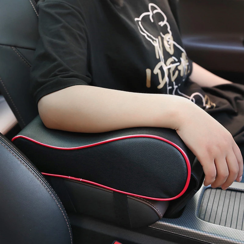 Car Central Leather Armrest Soft Pad Auto Arm Rest Seat Box Mat Center Console Cushion Pillow Cover Vehicle Protective Soft Mat