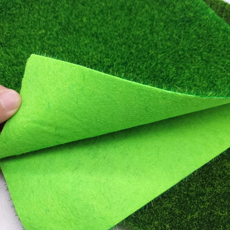 DIY Turf Lawn Model Grass Mats Anti-wrinkle Artificial Turf Landscape for Diorama Scenery Building Layout Material 25x100cm