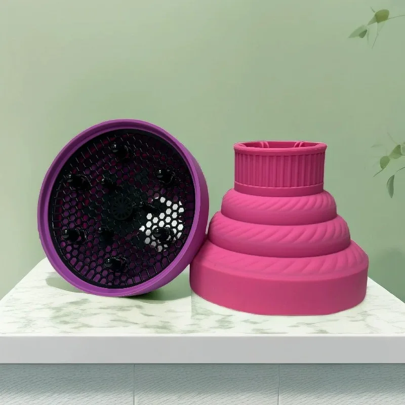 1 قطعة مجفف شعر سيليكون الناشر غطاء طوي مقاومة للحرارة مجفف شعر مجعد تجفيف منفاخ تصفيف الشعر اكسسوارات