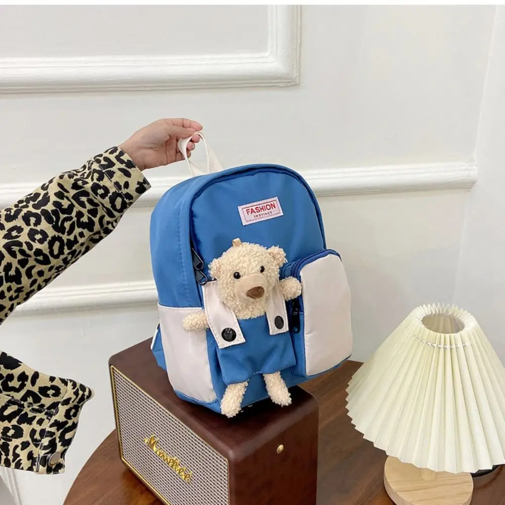 Bear Bear Doll Backpack New Mini Cartoon Children School Bags Nylon Small Backpack Kindergarten