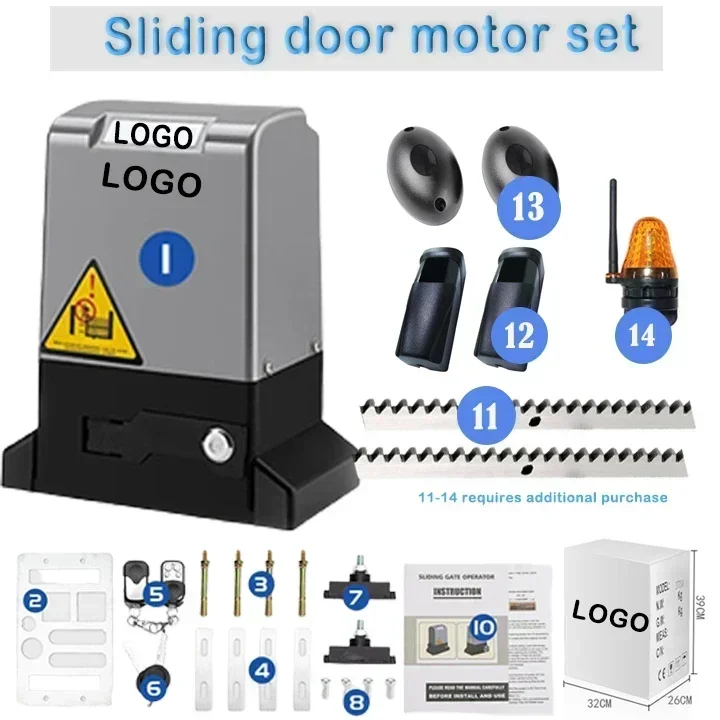 High Power Smart WiFi tuya 220V 1200W for 1600kg Sliding gate opener Magnetic Limit Switch Sliding door motor