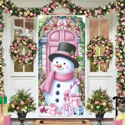 Christmas Hanging Flag Porch Door Banner Christmas Decorations For Home 2024 Ornaments Xmas Gifts Navidad New Year Decor 2025