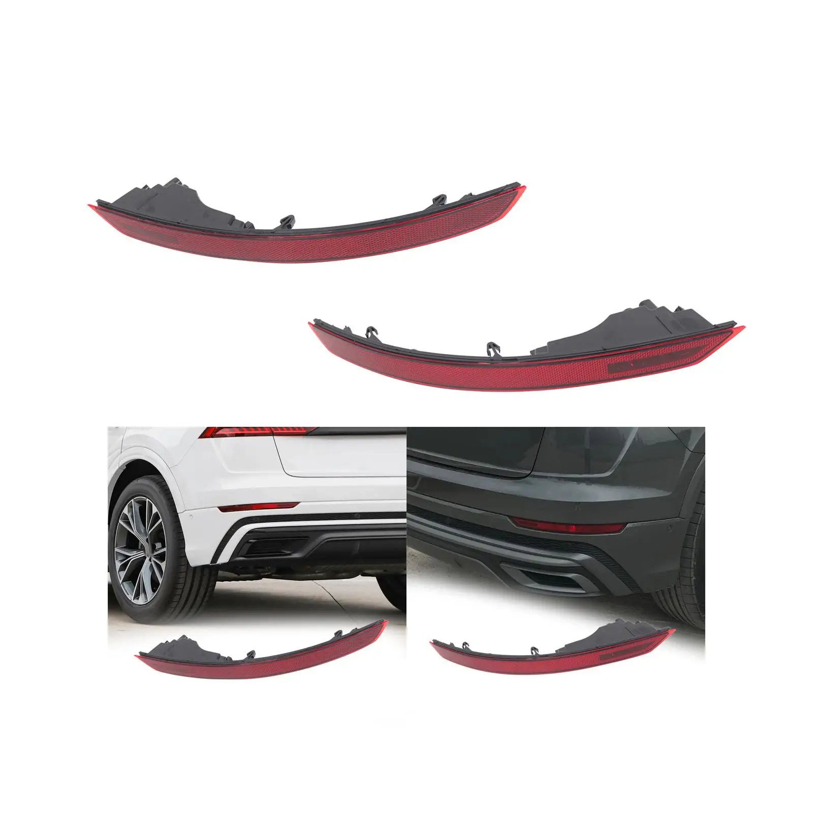 Rear Bumper Tail Light Reflector Taillight for Audi Q8 19-22