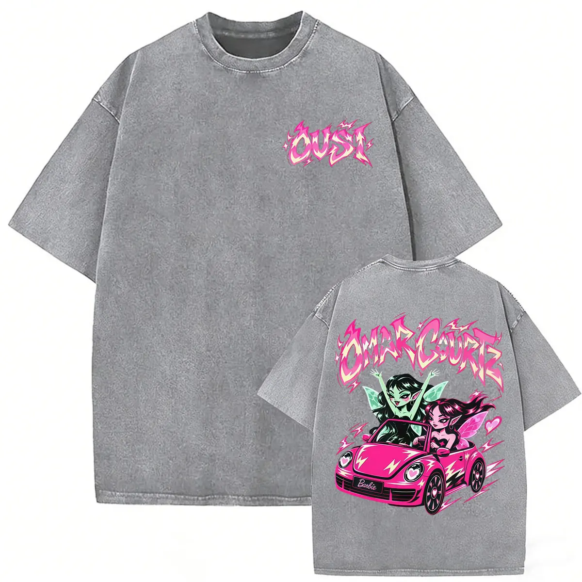 Vintage Washed Omar Courtz Por Si Manana No Estoy Tour T-Shirts Herren Damen Mode Ästhetisches T-Shirt Streetwear Oversized T-Shirt – Detail 3