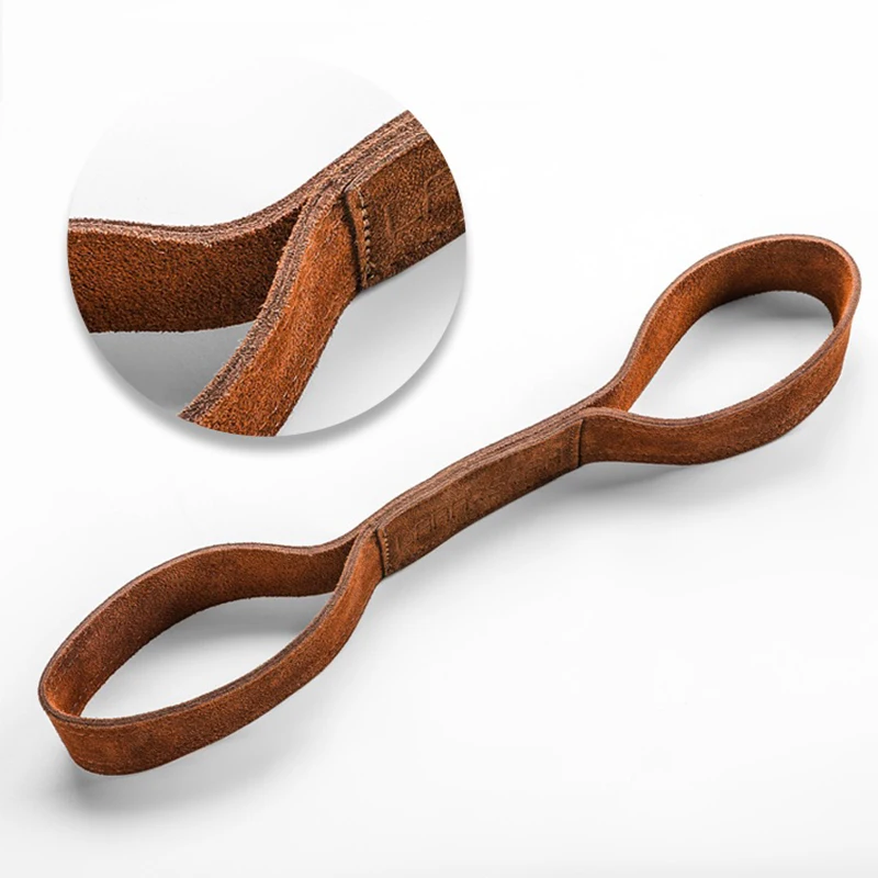 Cowhide Leather 8 Word Power Wrist Belt Wristband Straps for Gym Fitness Weightlifting Pull-up Pull-up Bodybuilding Deadlift