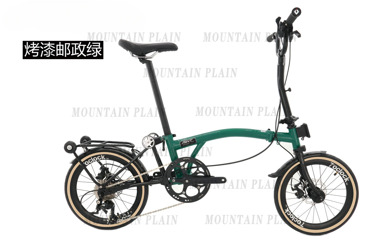 Three Folding Bicycle / Disc Brake Bike MINT T9B 16Inch Folding Bike /9-Speed