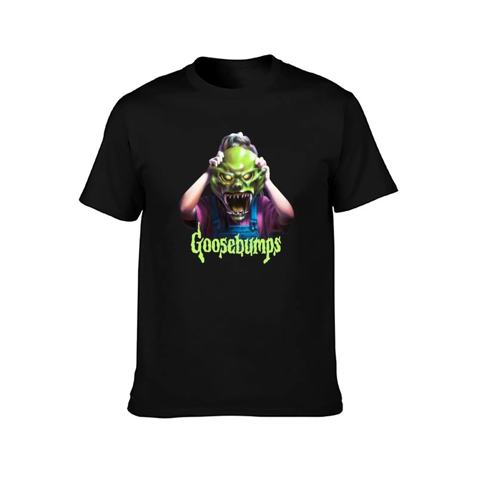 Goosebumps The Haunted mask T-Shirt Summer Casual Cotton Tee Oversized Streetwear Tops Vintage Graphic Print 100% Cotton