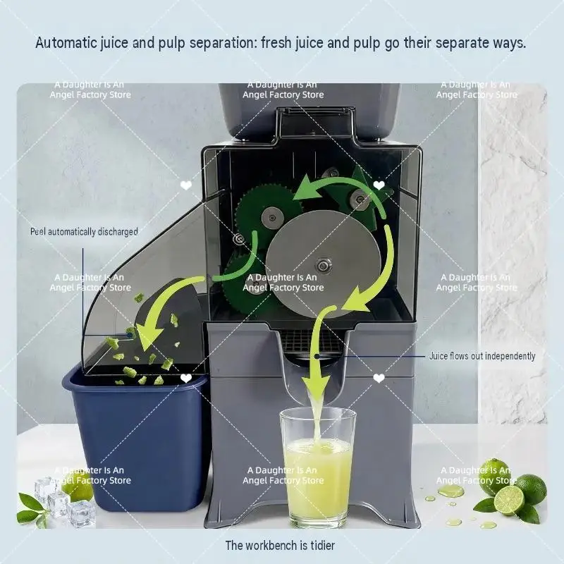 Exprimidor Comercial de Limones y Kumquats, Exprimidor Totalmente Automático de 100W, Multifuncional, para Jugos de Frutas, con