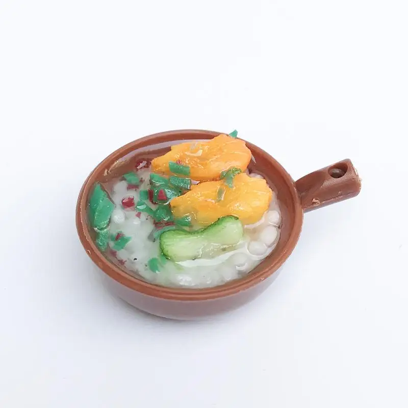 Miniaturowe jedzenie do domku dla lalek, scena zabaw, akcesoria dla lalek BJD, zabawka, garnek z zupą, ryż