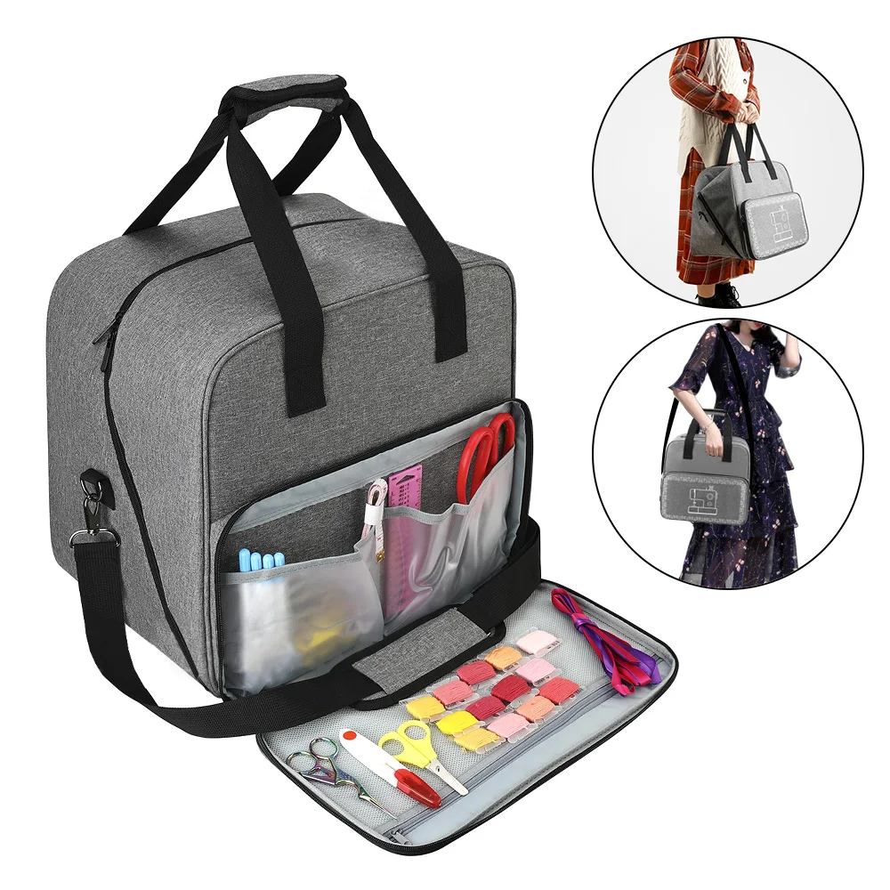 Portable Travel Home Organizer Bag Large Capacity Multi-functional Sewing Machine Accessories Tote Sewing Machine Bag