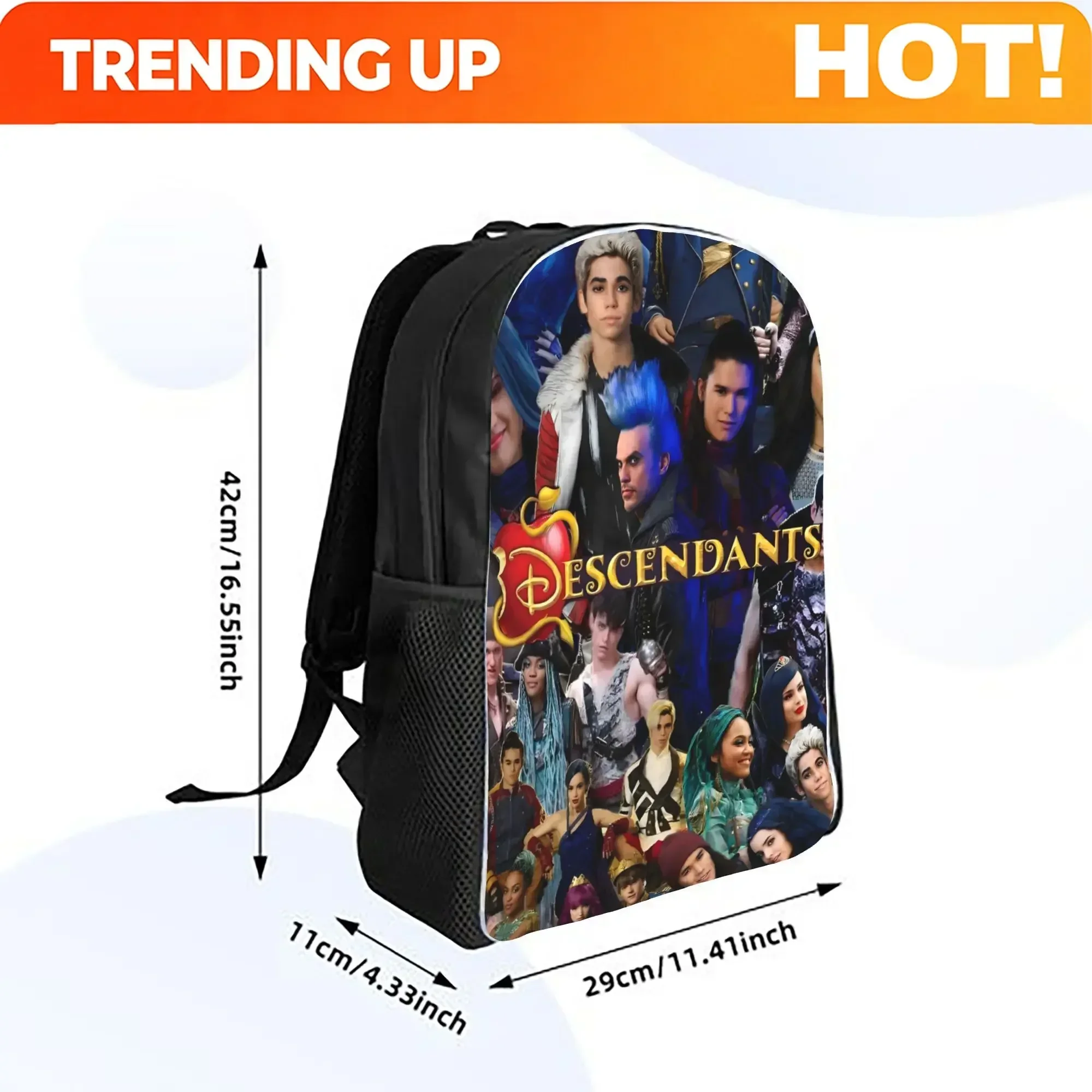 Custom Bag Descendants Simple And Streamlined Single-Layer Backpack An Easygoing Companion For School, Daily Walks, Or Light Tra