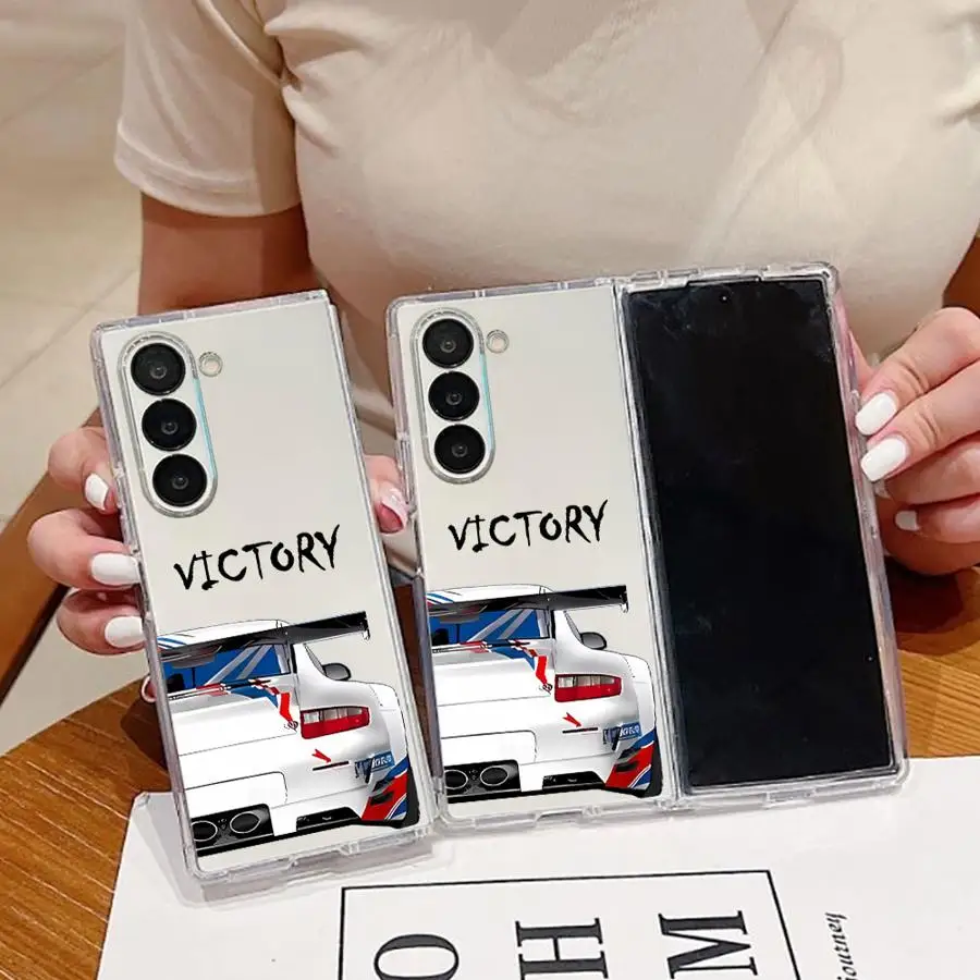 Case for Samsung Galaxy Z Fold 8 Ultra ZFold4 ZFold3 ZFold5 Z Fold 7 6 5 4 3 ZFold6 ZFold7 Phone Cover Race Car