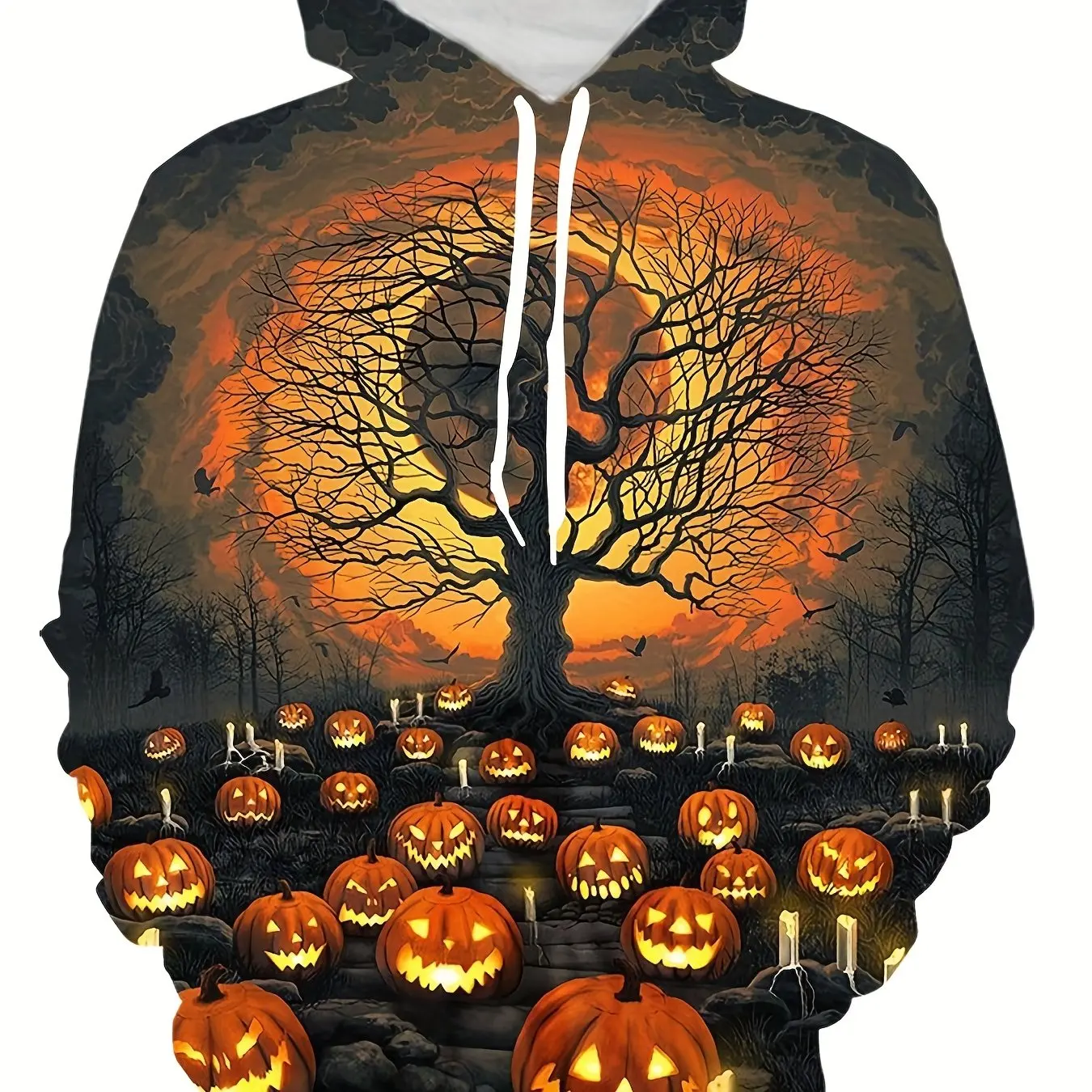 

Men's Halloween Style Scary Pumpkin Head 3D Printed Hoodie Draw Rope Sweatshirt Ladies Kids Fashion Oversized Sweatshirt