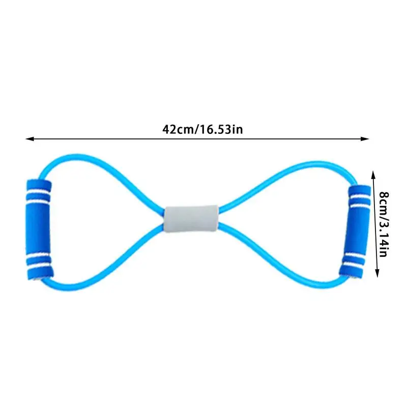 Figure 8 Resistance Band Yoga Strap Fitness Pulling Rope Word Elastic Exercise Band Heavy Duty Workout Tube For Body Stretching