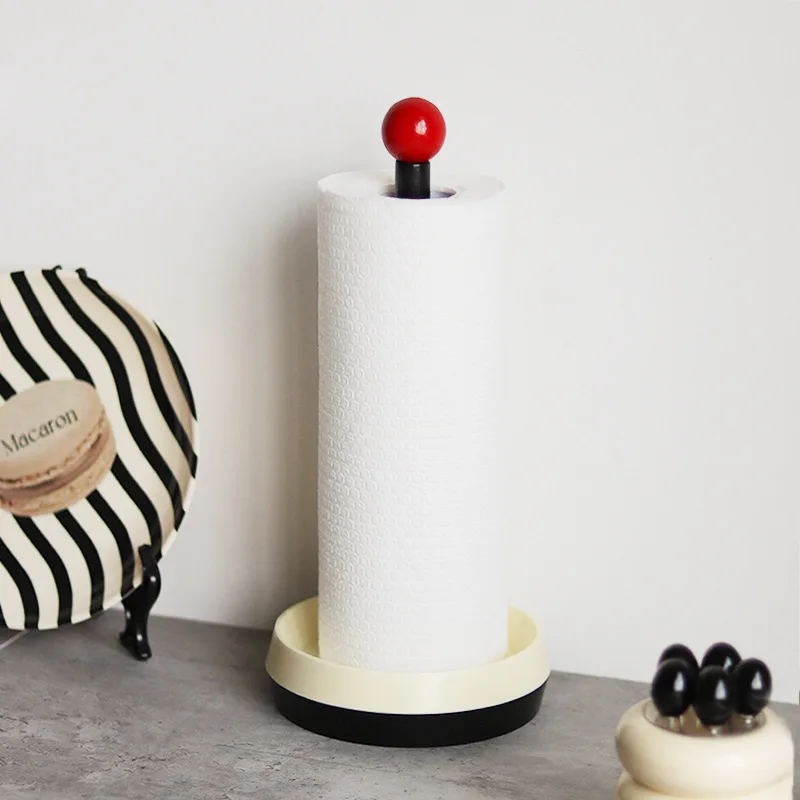 Nordic Dining Table Tissue Holder Punch-free Vertical Kitchen Paper Rack Paper Towel Rack Roll Paper Rack Storage Tools Home