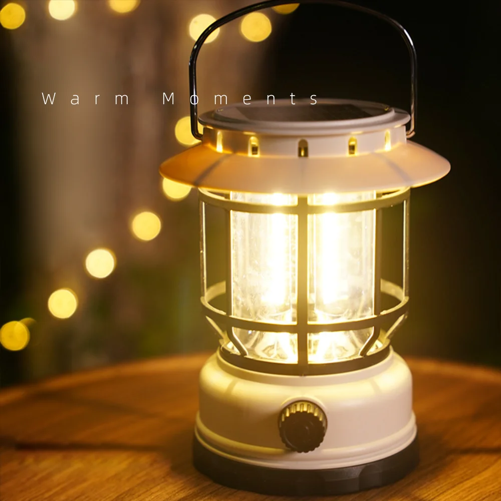 Imagem -03 - Led Solar Outdoor Camping Light Multifuncional Retro Querosene Lantern Fit para Camping Jardim Lazer Varanda Festa Natal