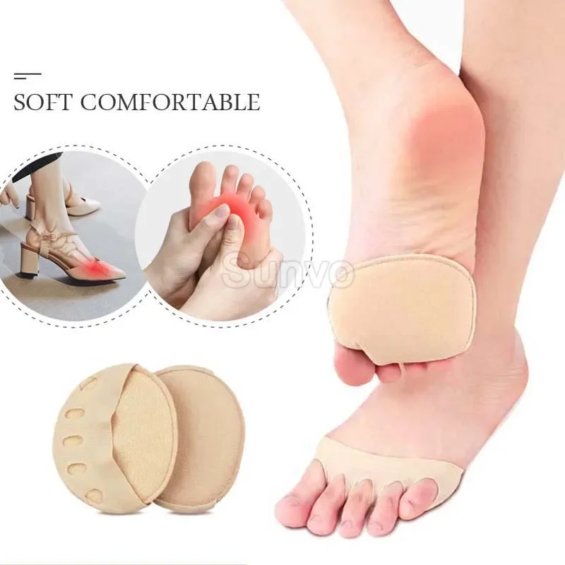 Five Toes Forefoot Pads for Women High Heels Half Insoles Calluses Corns Foot Pain Care Absorbs Shock Socks Toe Pad Inserts