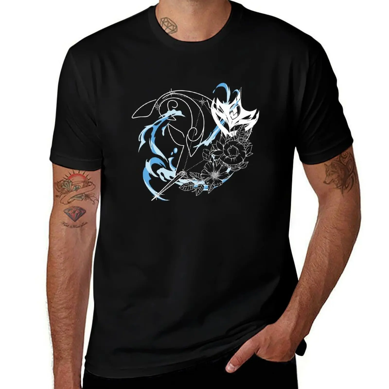 Tartaglia Constellation Design White T-Shirt Relaxed Casual Short Sleeve Tee
