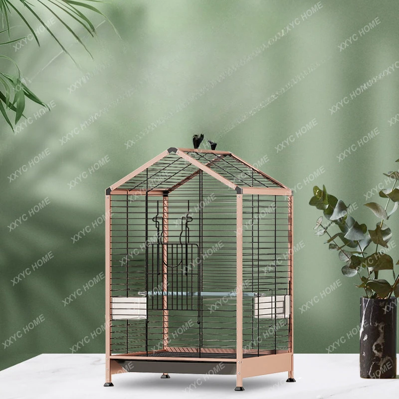 Bird Cage Parrot Cage Clothes Portable Xuanfeng Large Bird Cage Villa Budgerigar Easy Installation Splash-Proof Bird Cage