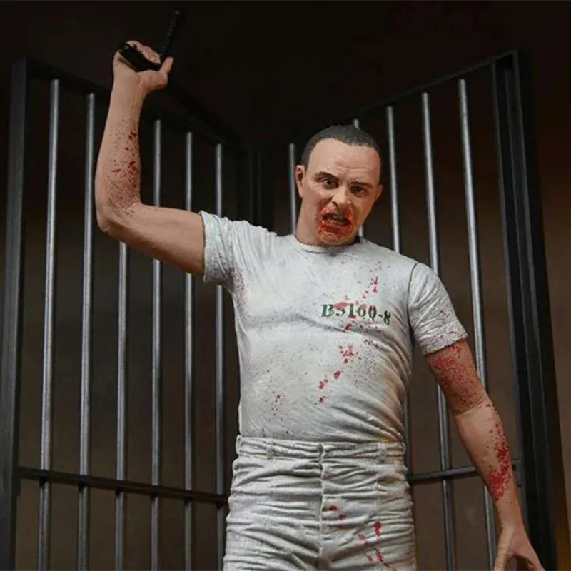 Figurka NECA The Silence Of The Lambs Hannibal Lecter Jailbroken Figurka Akcji Model Zabawka Ruchome Stawy Lalka Ozdoba na Półkę