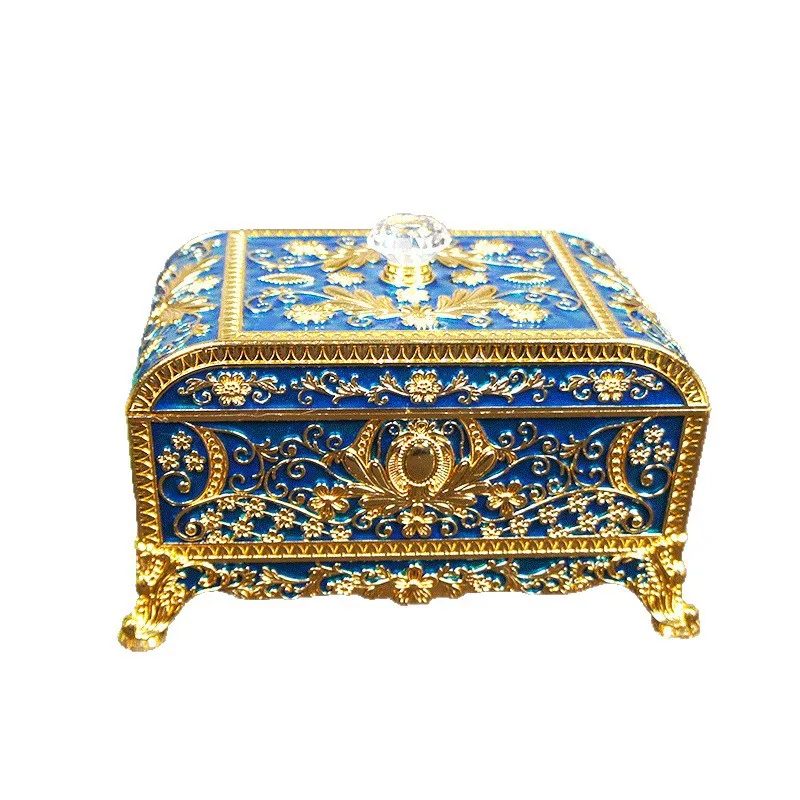 金属塗装の特大ジュエリーボックス収納ボックス、クリエイティブな製品、金属工芸品、家の装飾品