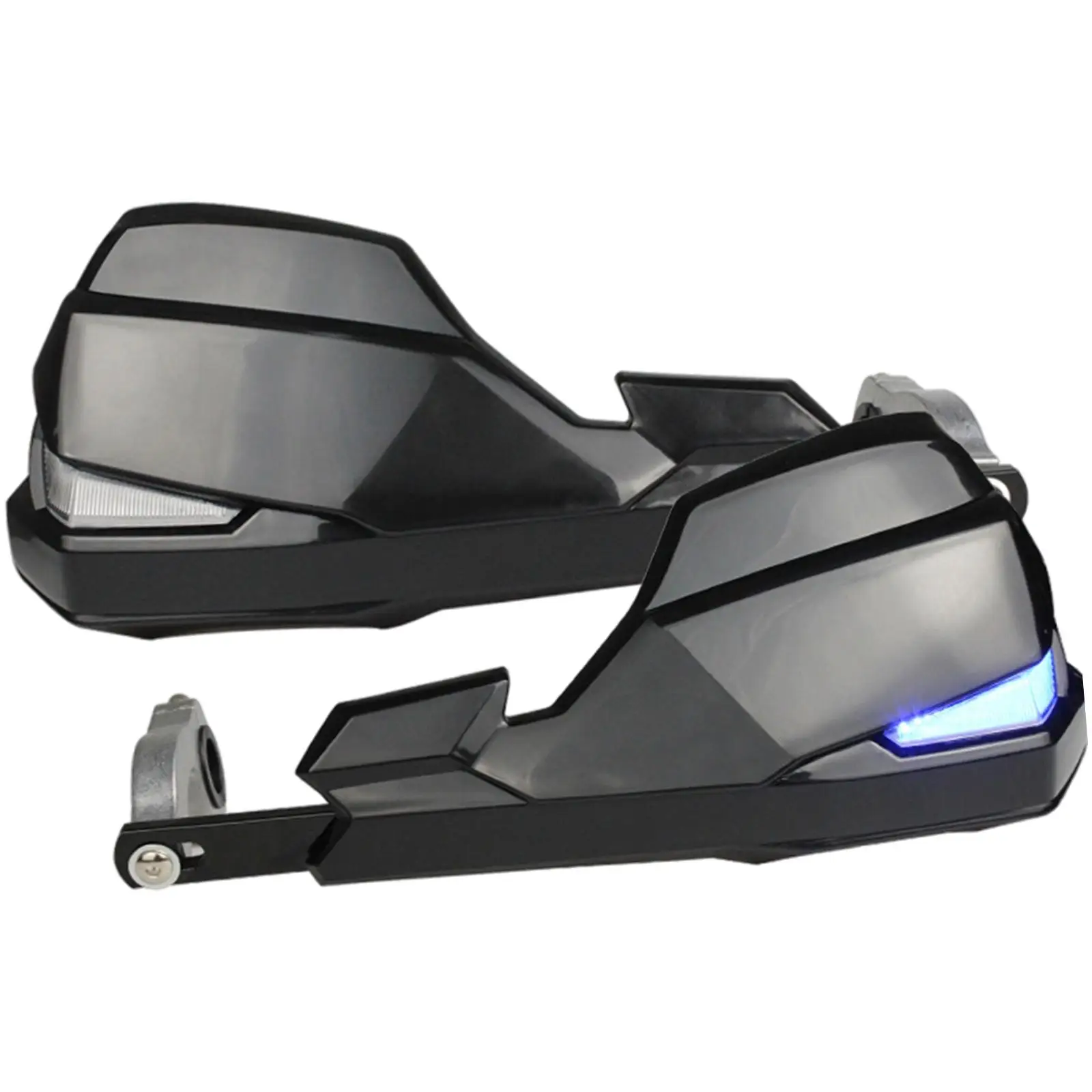 Universal 2 Pieces Motorcycle Handle Bar Hand Guard Kit with LED Lamp