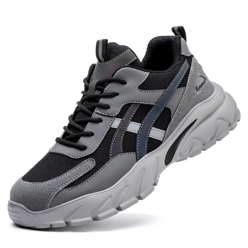 Veiligheidsschoenen voor heren Naalddichte werksneakers Lichtgewicht werkschoenen Herenschoenen met stalen neus Veiligheidslaarzen Onverwoestbare schoenen