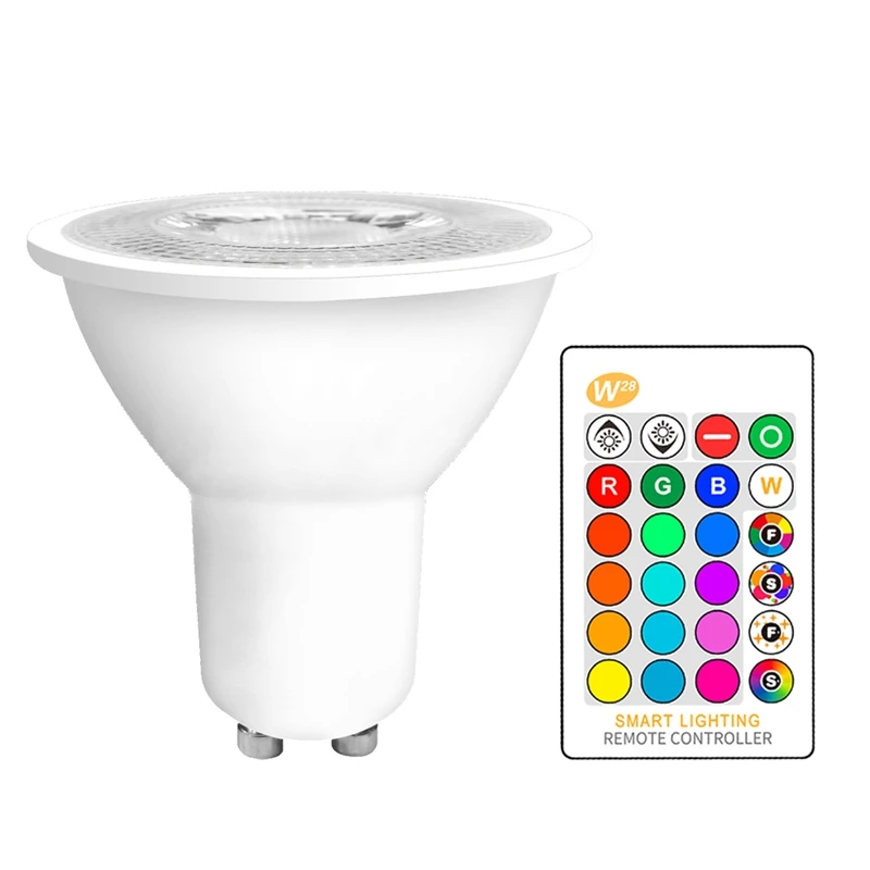 

Светодиодная лампа GU10 с изменением цвета RGB, внутренняя неоновая вывеска с контроллером, освещение с регулируемой яркостью