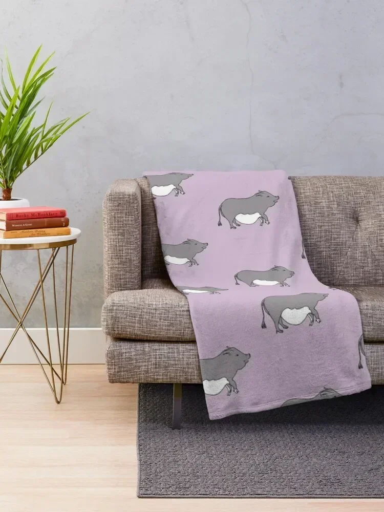 Cute Potbelly Pig Throw Blanket