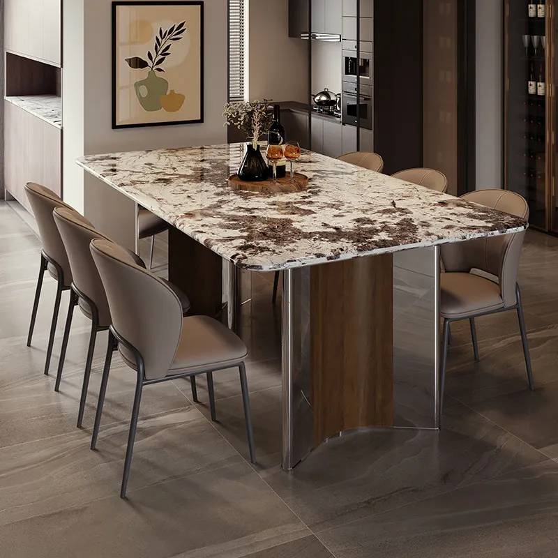 Estendendo sala de estar mesa jantar cozinha estudo nordic luxo mesa jantar designer moderno bistrô muebles móveis comerciais