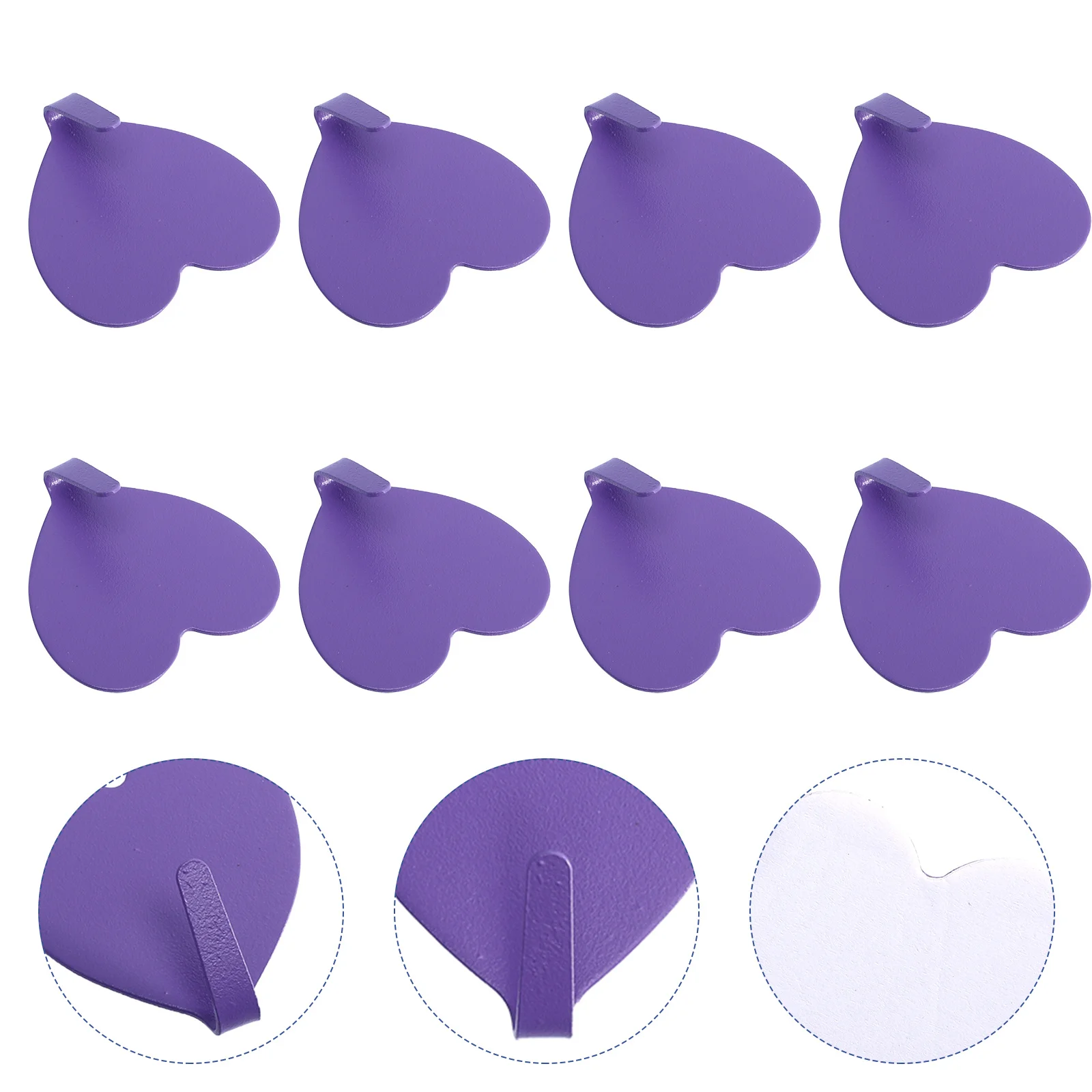 

10pcs Heart Shaped Hooks Self Adhesive Wall Mount Heavy Duty Iron Material Bedroom Bathroom Kitchen ganizing Punch Free