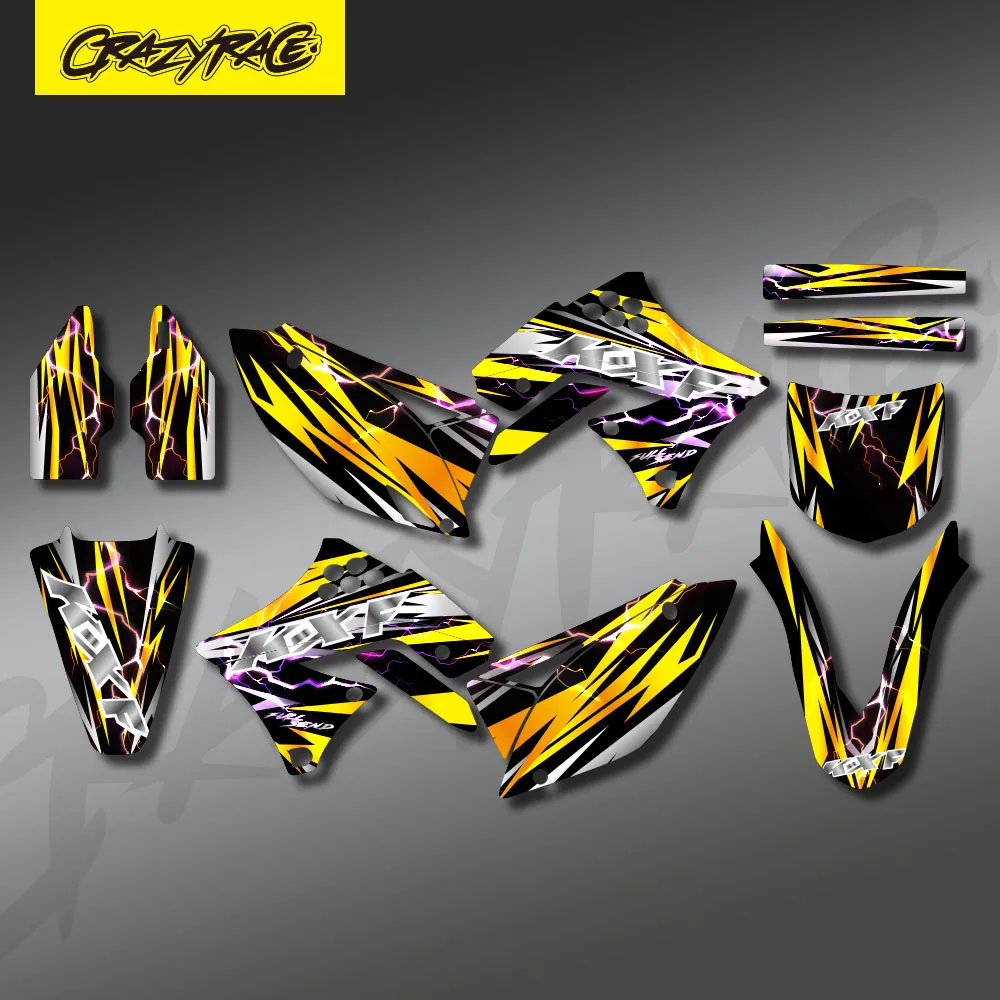 Motocross Stickers Fairing Graphics Background Decals For Kawasaki KX250F KXF 250 KX 250F 2009-2012 2011 2010 Custom Decoration