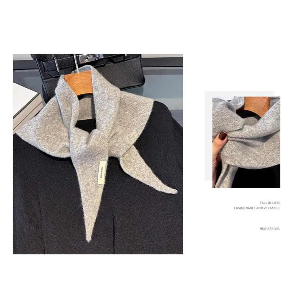

1Pcs Wool Knitted Triangular Scarf Women's Fashion Soft Casual Warm Versatile Shawl Commutes Travel Knitted Triangular Scarf